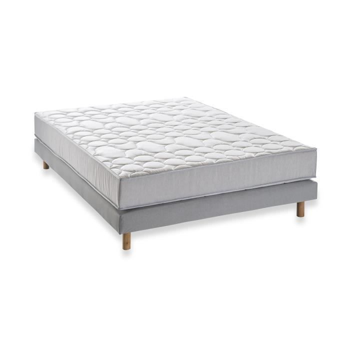 Mattress + Box Spring Set 140x190 Cm - 580 Pocket Springs - 5 Comfort Zones - 19 Cm - Firm - DEKO DREAM Springmax