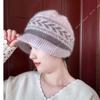 Новая осень/зима, двухслойная утолщенная вязаная шапка-бини - Очень теплая шапка для мам
