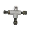 Metal T Shape Brake Line Tee Female Coupling Three Way Connector Car Brake Tube Fitting for ATV Go Kart Hydraulic System
