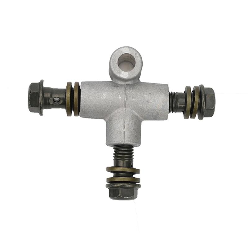 Metal T Shape Brake Line Tee Female Coupling Three Way Connector Car Brake Tube Fitting for ATV Go Kart Hydraulic System