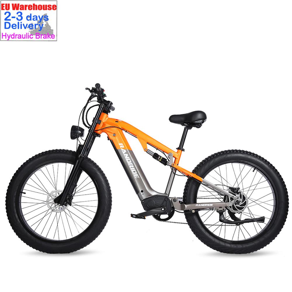RANDRIDE YX80 2025 Электровелосипед 1500 Вт Пиковая Мощность E-MTB 48В20А Запас Хода 80 км M315-7 Скоростей и Гидравлические Тормоза CST 26x4.0 Покрышки Блокируемая Амортизационная Вилка
