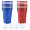 Beer Pong Set Beer Pong Drinking Game Set Beer Pong Cups22 Cups 4 PingPong Balls Red Blue
