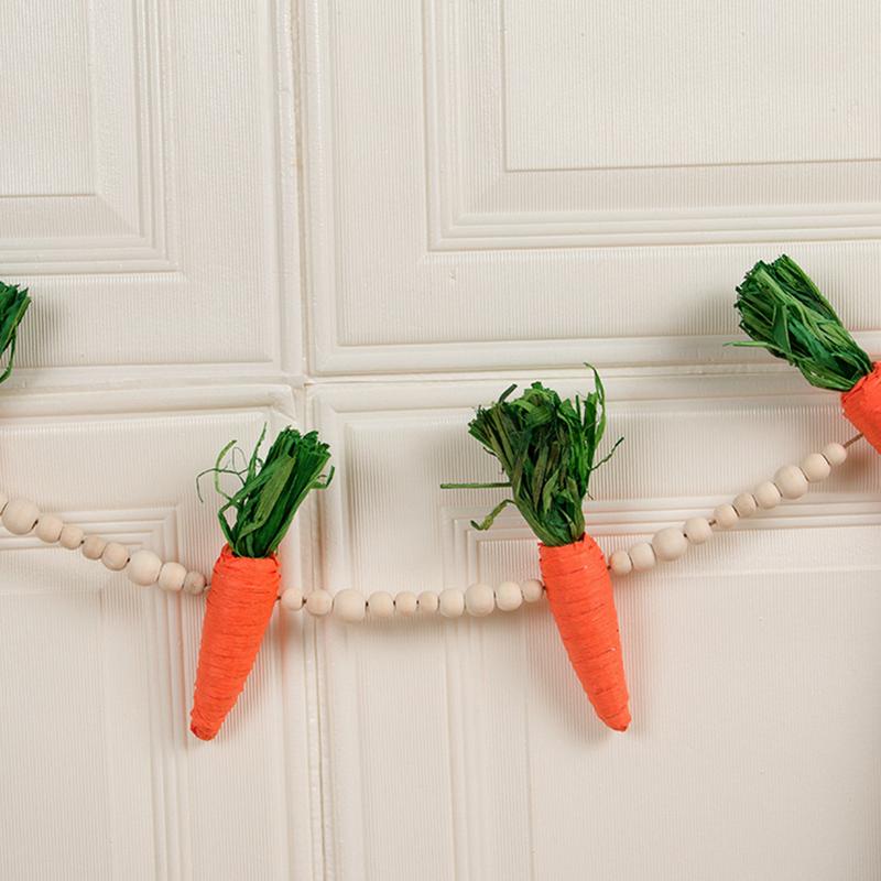 Carrot Decorations Easter Carrot Banner String Vivid Durable Unique Adorable Easter Carrot Ornament For Wall Window Fireplace