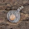 Peach Moonstone Gemstone Jewelry, 925 Solid Sterling Silver Pendant, Handmade Gorgeous Silver Pendant, For Wedding Gift