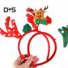 Рождественская повязка на голову с рогом оленя, повязка на голову в виде звезды Санта-дерева, праздничный обруч для волос, аксессуар для косплея для женщин и детей