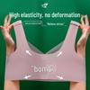 Seamless Silk Sports Bra: Anti-Sag, Fixed Cup, Wireless Design with Beautiful Back