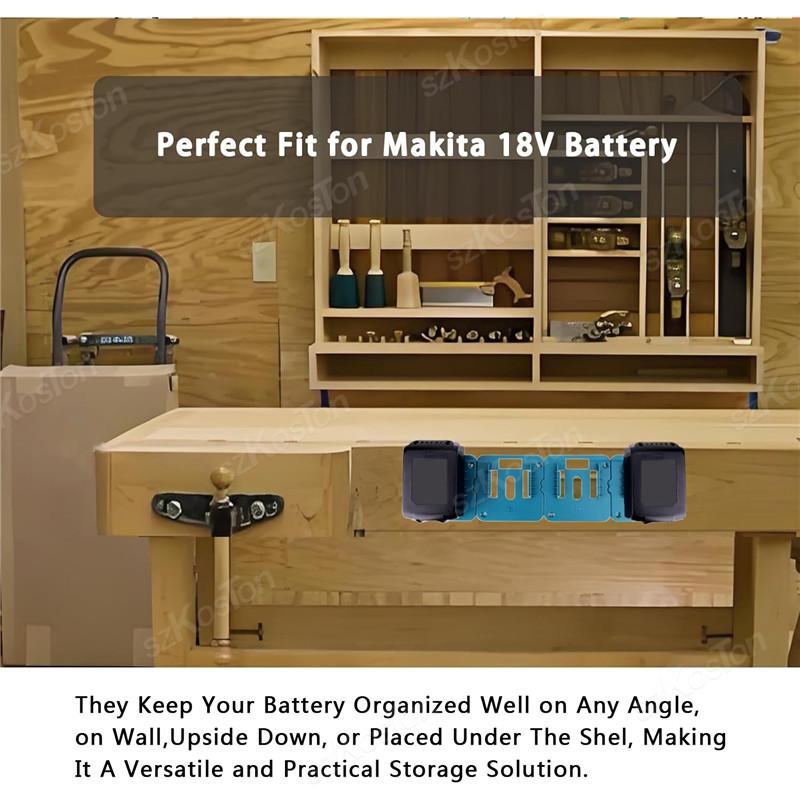 1/1/1/1 шт. Стойка для хранения аккумуляторов для инструментов Makita 18V Li-ion, Держатель для машины, Стойка для хранения, Настенный кронштейн, Крепление