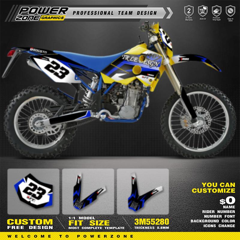 PowerZone Наборы графических наклеек и стикеров Для HUSABERG TE250 300 2001 2002 2003 2004 2005 FE 390 450 570