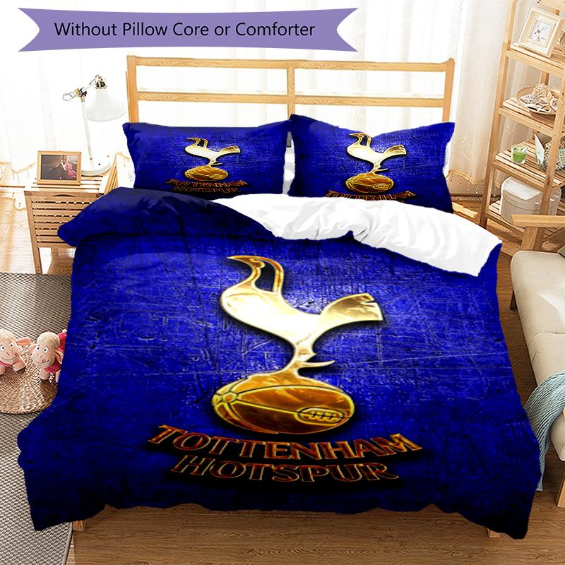 Tottenham Hotspur F.C Design Printed Pattern Duvet Cover Set – includes 1 duvet cover and 2 matching pillowcases Bedroom decor Christmas gifts