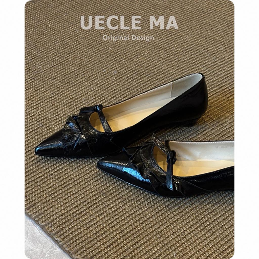 Super Soft Lambskin~ Genuine Leather French Single Shoes Women's Flat Bottom Pointed Head Small Slope Heel Temperament Versatile Bow Evening Shoes