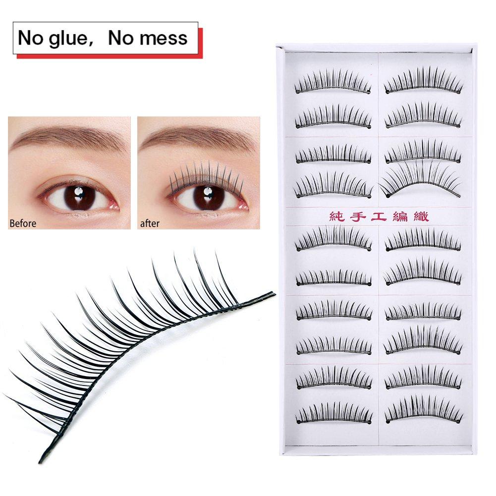 20 шт. Натуральные накладные ресницы для красоты, тонкие, толстые, накладные ресницы, инструмент для макияжа