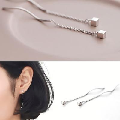 Женские Серьги Серебряная Игла Повседневные W141