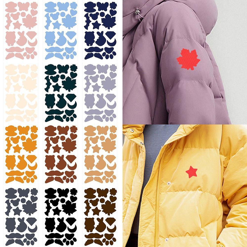 Наклейка на значок, ремонт куртки, красочная ткань, железо на заплатках, новая нашивка на локте, одежда