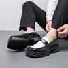 Новые Модные Мужские Лоферы Мужские Повседневные Модные Кожаные Туфли с Большим Пальцем Мужские Деловые Брендовые Туфли Размеры 38-45 Мужская Обувь