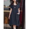 A Loose and Casual Pocket Dress for Women's Spring and Summer