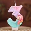 Creative Unicorn Number Candle Birthday Cake Decoration Plug-in First Birthday Party Handmade Candle 09