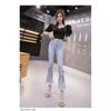 Spring 2022 Womens Fashion High Waist Women's Bow Jeans Skinny Tassel Woman Denim Capris Flare Pants Jean Mom Jeans Trousers