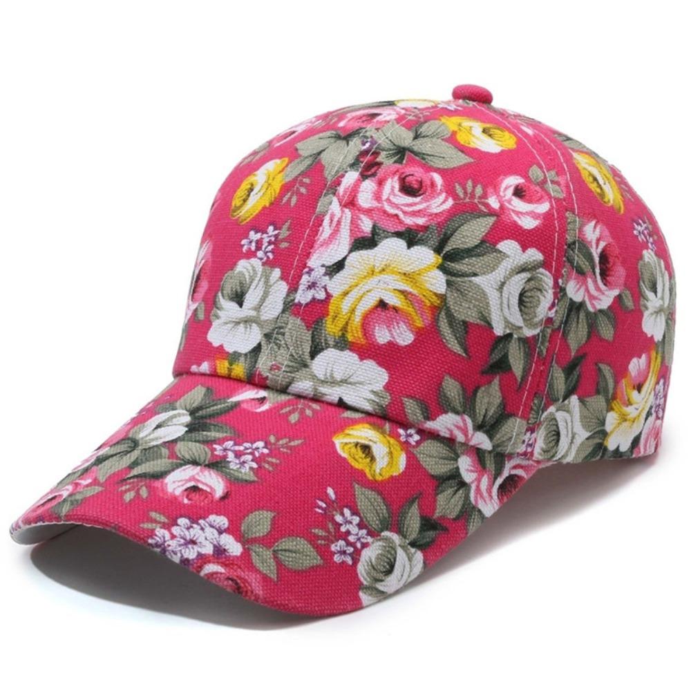 Flower Printed Baseball Cap Sun Protection Hip Hop Gorras Fashion Sport Snapback Hat  Outdoor