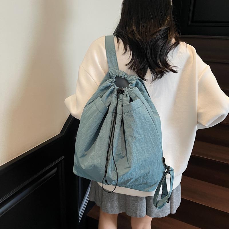 Новые повседневные сумки-мессенджеры для мужчин и женщин, уличные наплечные сумки для поездок на работу, рюкзаки-мешки большой вместимости со шнурком.