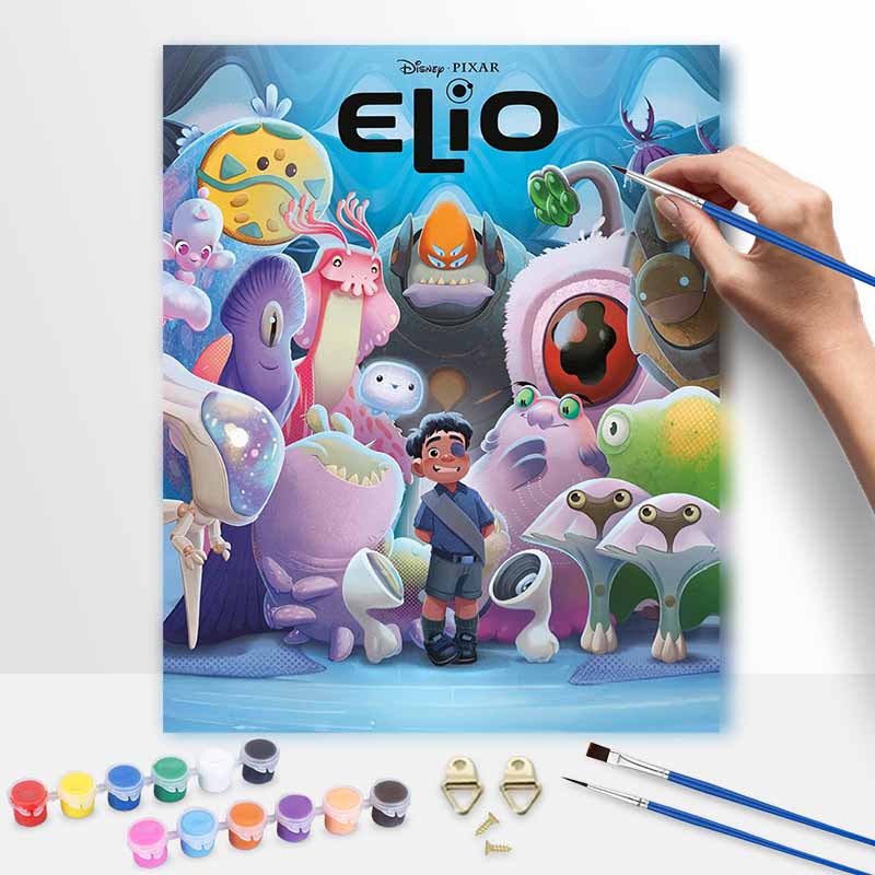 Disney Элио мультфильм Pixar цифровая масляная живопись набор для рисования кистью ручная роспись сделай сам для домашнего декора