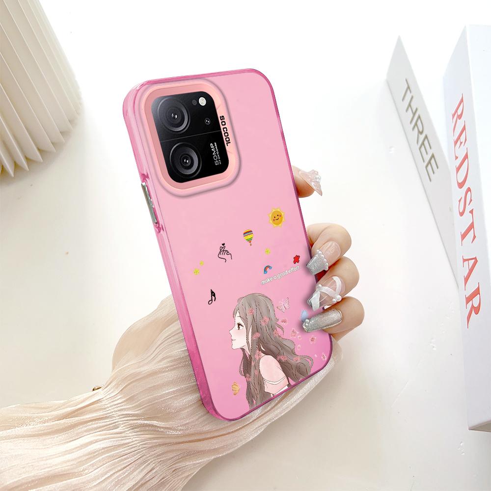 Окрашенный узор, цветной серебристый, двухсторонний, жесткий, противоударный чехол для телефона Xiaomi Redmi Poco