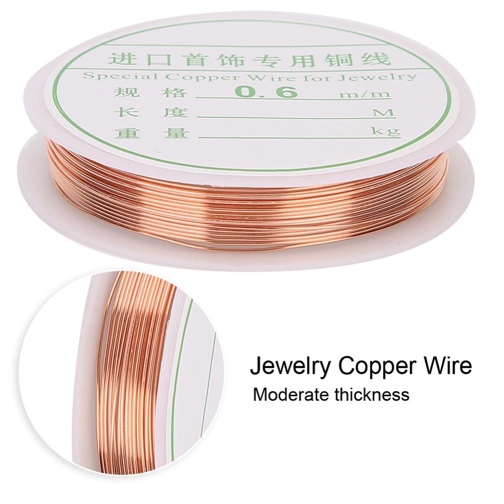 10 шт. Ювелирная медь розового цвета Медная проволока 0,6 мм Проволока для бисероплетения для ожерелий Ювелирные изделия Принадлежности для бисероплетения
