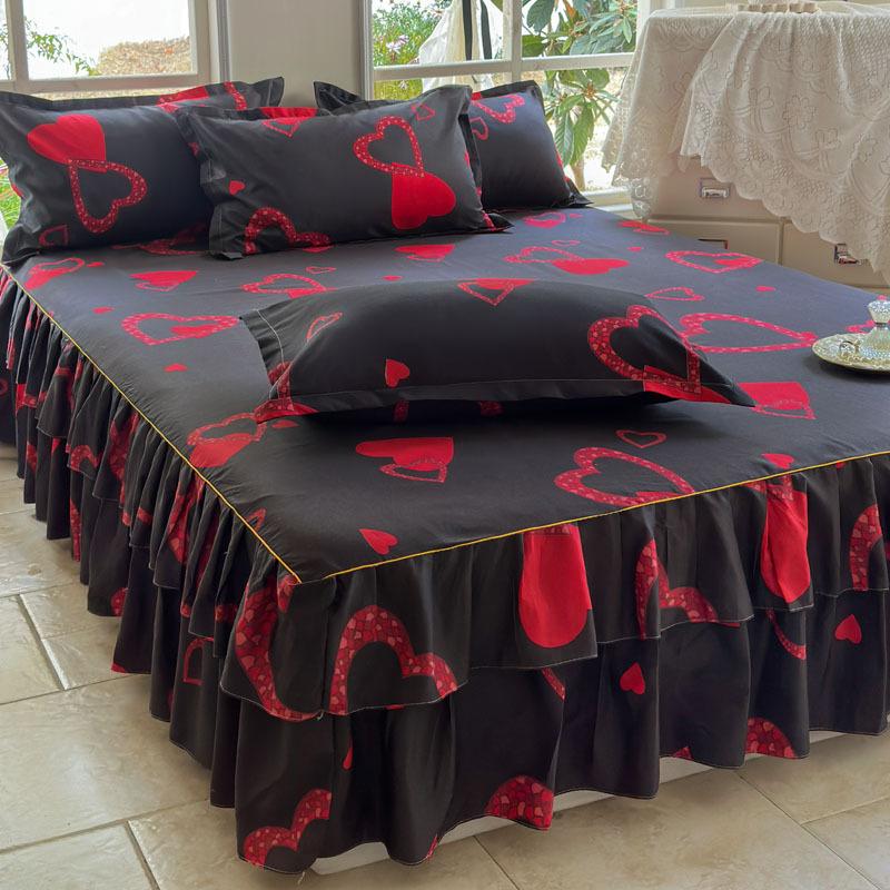 23 цвета, матовая нескользящая юбка-кровать, детская односпальная кровать, двуспальная кровать размера «queen-size», юбка кровати размера «king-size», защитный чехол для матраса/чехол, юбка-кровать с 2 наволочками