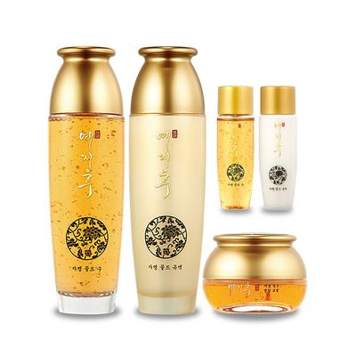 Yejihu Jamyeong Gold 3-Piece Set Women's Skincare Basic Cosmetics Set Wrinkle Improvement Cosmetics Gift Set, 1 Set
