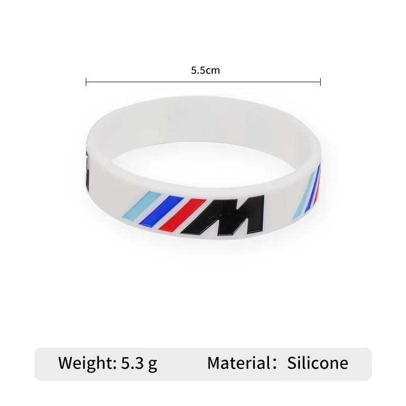 NTSM5 1/2Pcs Rubber Stretch Wristbands Sports Bracelet Accessories Car Sticker For BMW E46 E90 E60 F30 F10 F20 G20 G30 E92 E87 E39 E36