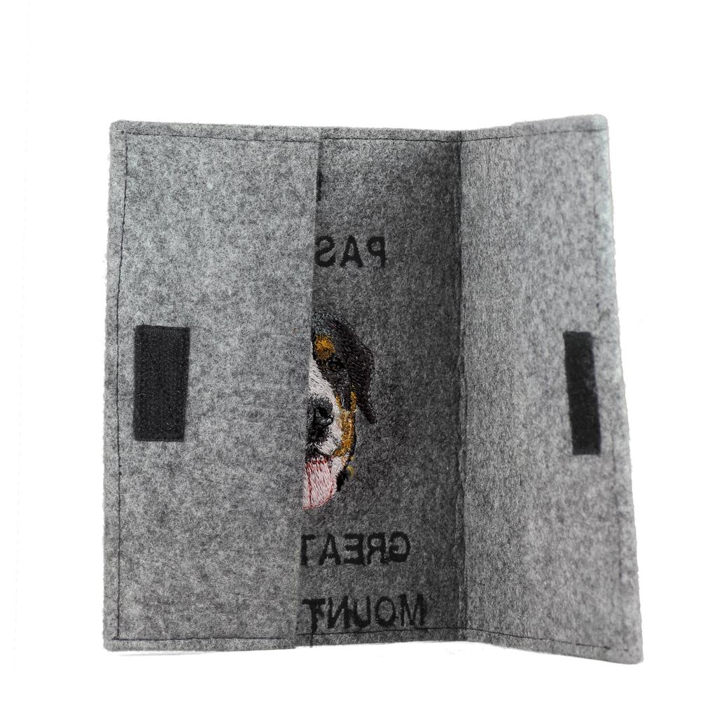 Great Swiss Mountain Dog, Greater Swiss Mountain Dog - Dog passport case, document case, gift for the traveller from the Art-Dog brand