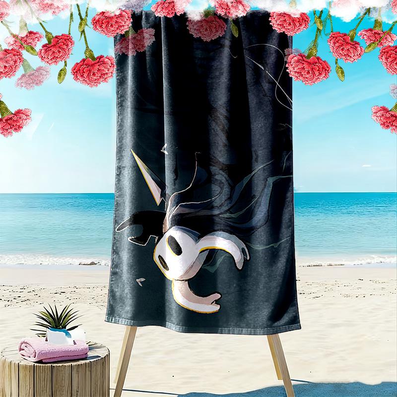 Silksong Print Beach Towel, Large Soft Quick Dry Towel for Beach Camping Swimming