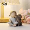 Girl Dog Resin Figurine Kids Puppy Statue Sculpture Home Office Desktop Decoration Ornament Christmas Dog Lovers Memorial Gift