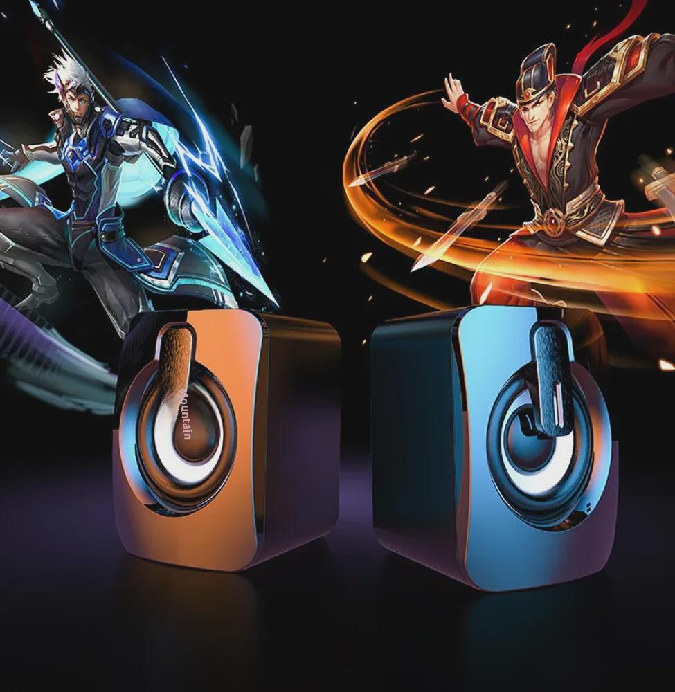 Компактный проводной настольный сабвуфер для компьютера и ноутбука