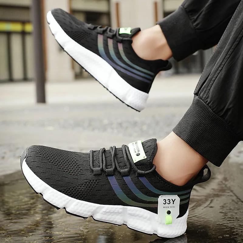 Модные мужские модные спортивные уличные дышащие кроссовки на платформе с мягкой подошвой для тенниса легкие на шнуровке для бега универсальные удобные повседневные кроссовки