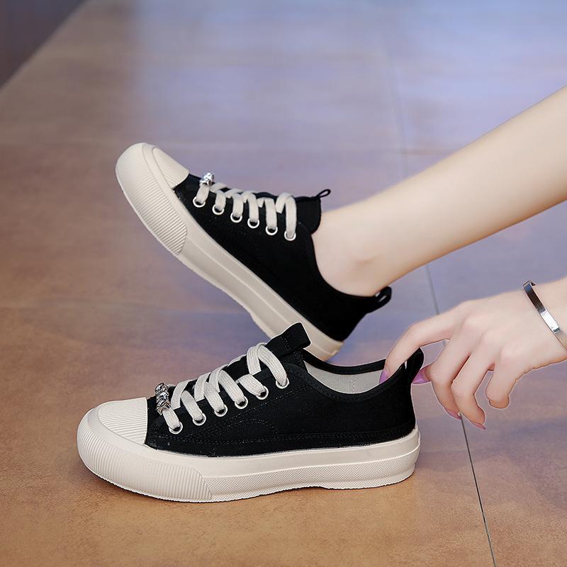 Flat Bottom Thin New Non-slip Board Shoes 2025 Casual Little White Shoes Breathable and Versatile Summer Canvas Shoes Women