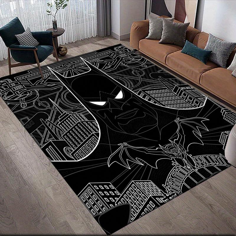 City Batman Anti-Slip Rug, Rectangular Carpet for Home Living Room, Bedroom & Sofa Zone