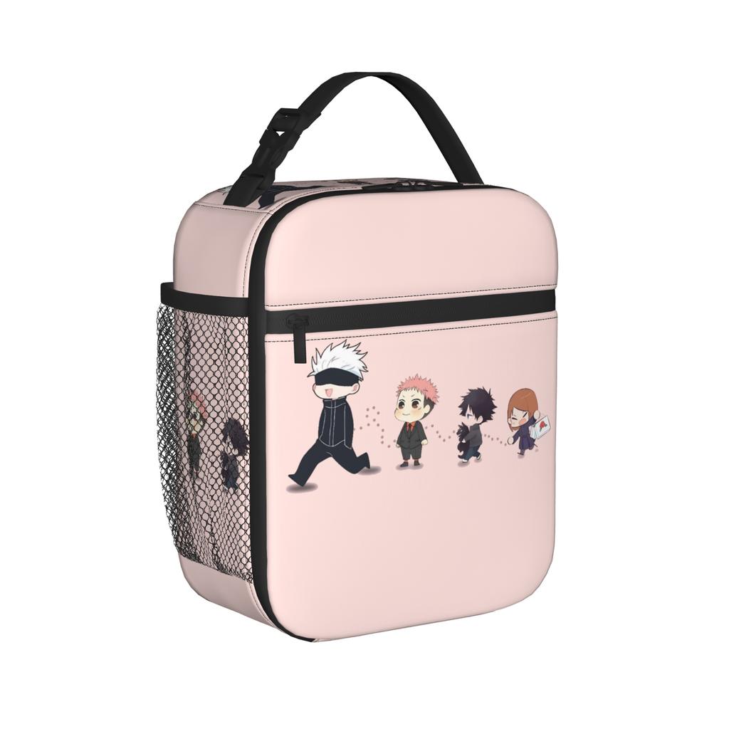 Gojo Jujutsus Kaisens Thermal Insulated Lunch Bags for Picnic Portable Bento Box Thermal Cooler Lunch Box