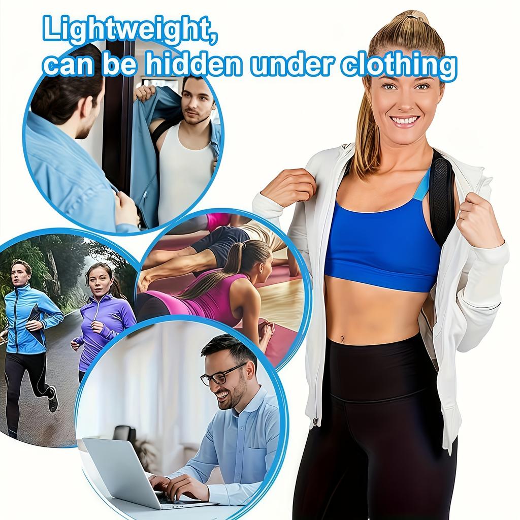 Цельный невидимый корректор осанки спины, регулируемые коррекционные ремни для взрослых мужчин и женщин, сидячая осанка, ключичные ремни