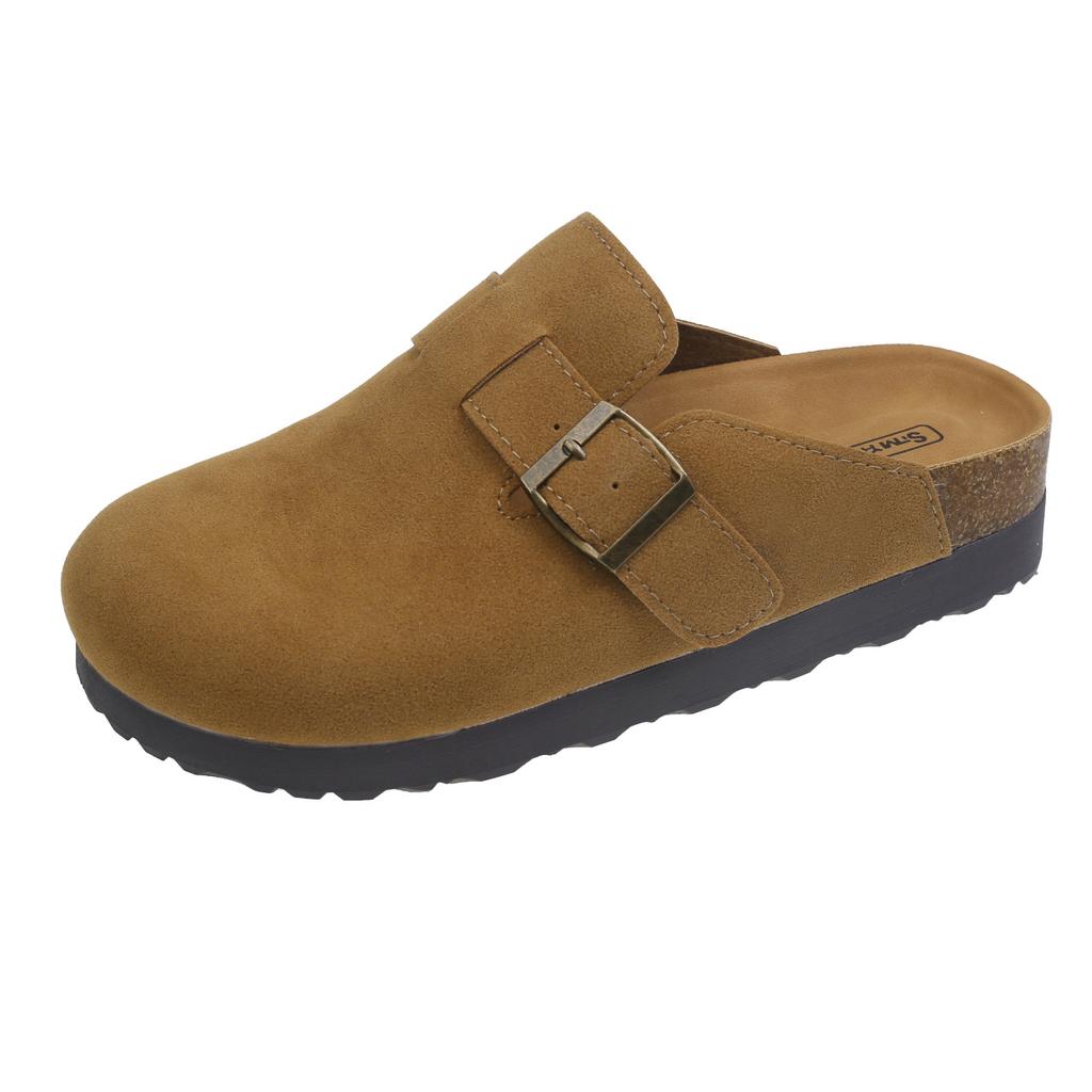 Интернет знаменитости верхняя одежда универсальные тапочки Boken с одной педалью женские весенние 2025 новые увеличенные тапочки с толстой подошвой сумка-голова Boken полутапочки