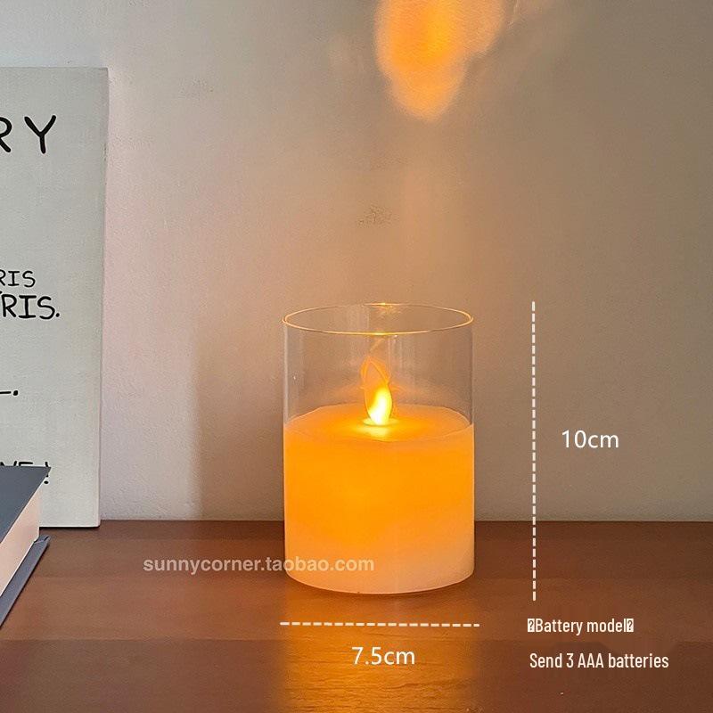 Светодиодная свеча-ночник с качающимся фитилем – Креативное настольное украшение для создания атмосферы в спальне