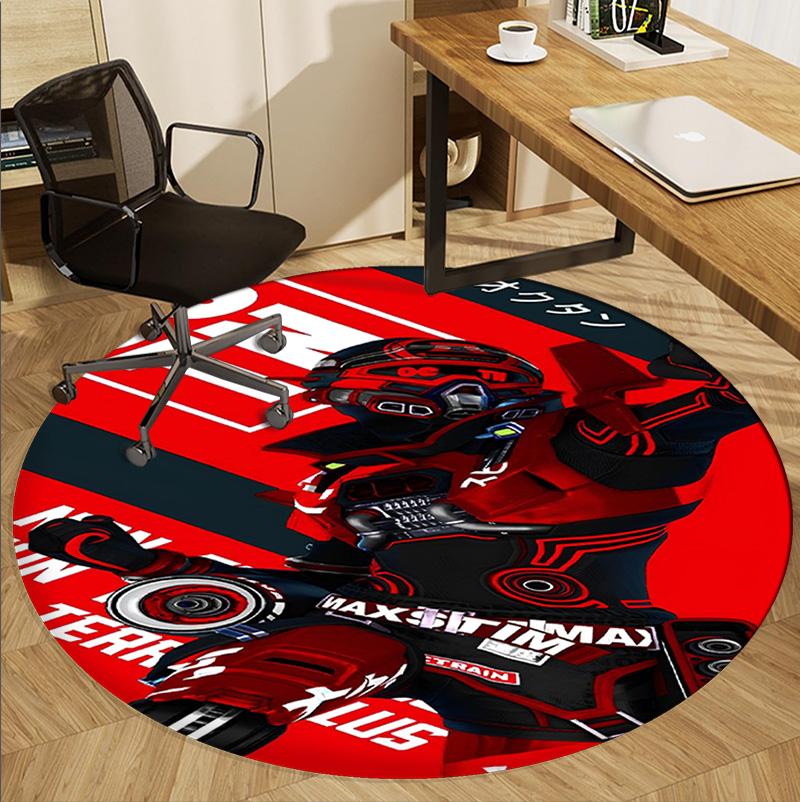 Apex Legends Pattern Round Rug, Indoor/Outdoor Mat, for Picnic, Gameroom, Bedroom, Office, Living Room, Home Decor Carpet, Birthday Gift