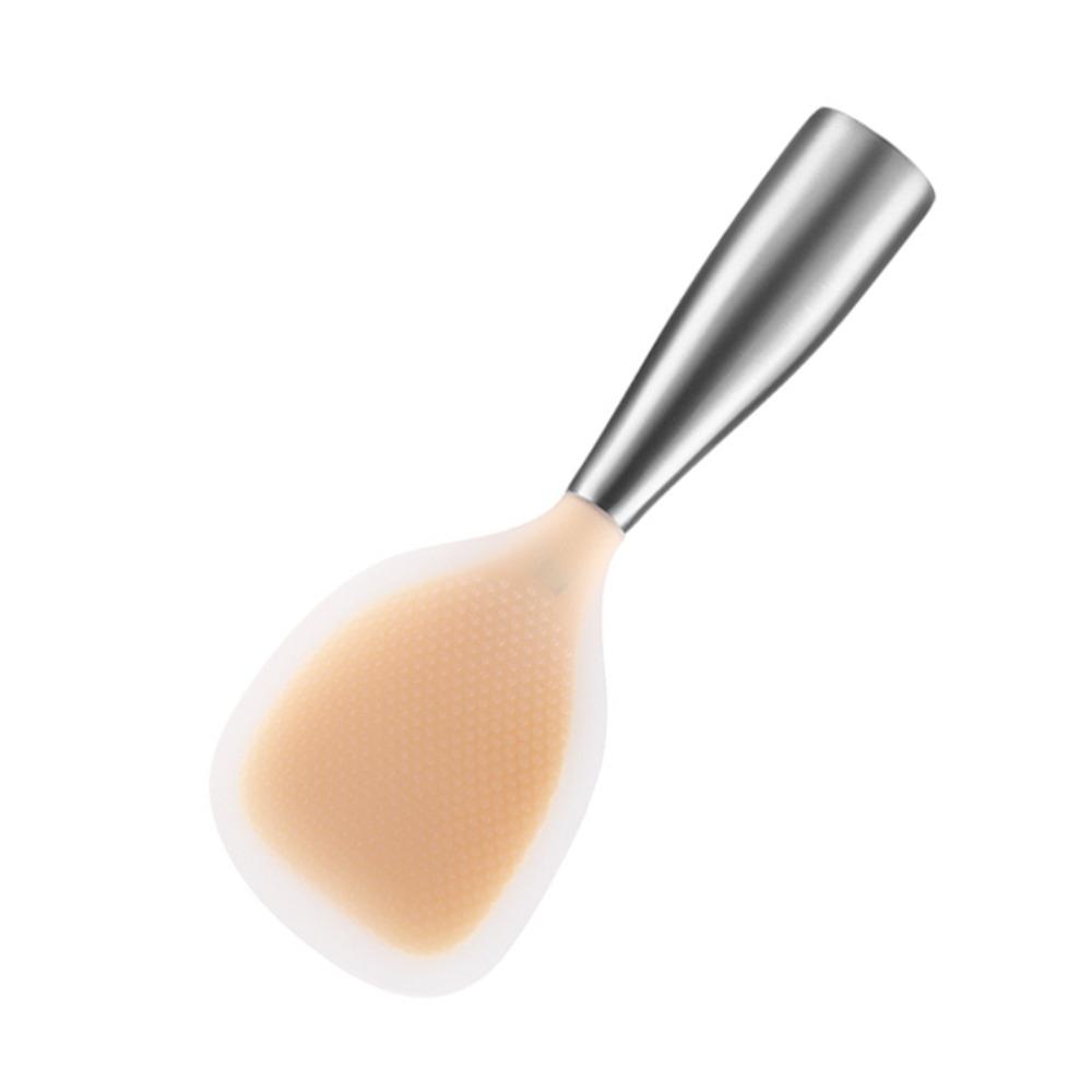 Stainless Steel Handle Silicone Rice Spoon Non-stick Serving Spoons Rice Paddle  Rice Cooker