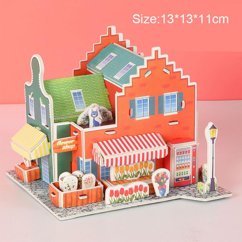 Творческий DIY 3D бумажный пазл-карта, собранный вручную, модель дома, виллы, здание для детей, самодельные развивающие игрушки
