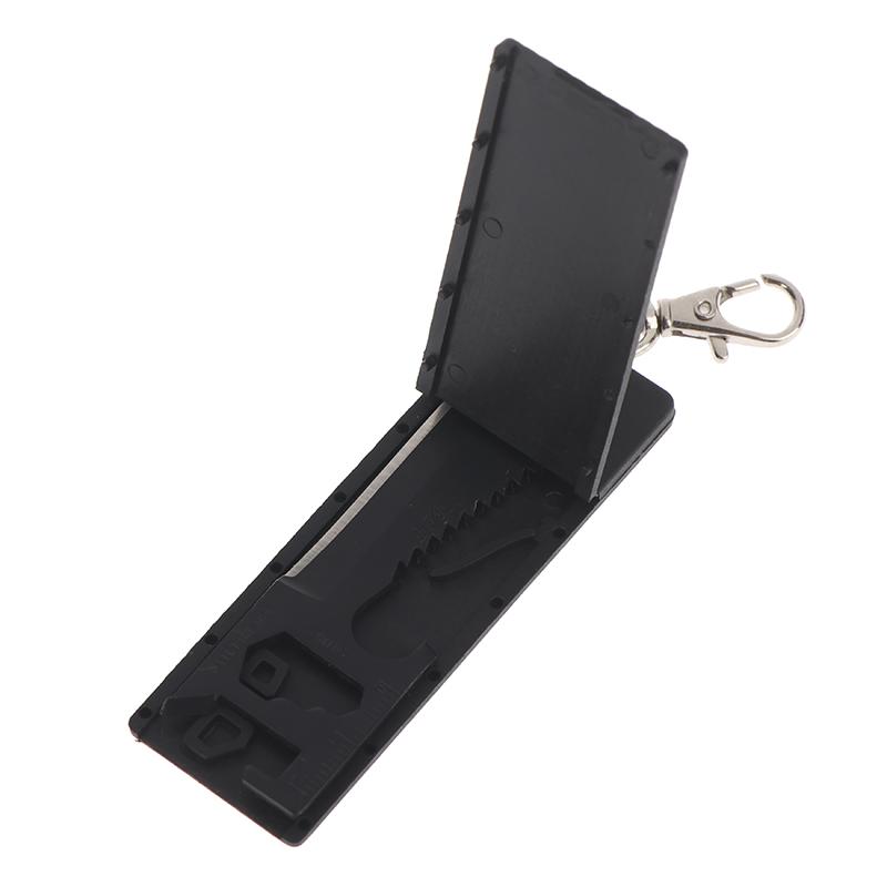 7-в-1 Мультитул Брелок Карманный Инструмент EDC Для улицы Туризма Открывалка для бутылок Зубчатый скребок Нож Лезвие для выживания Карточка-инструмент Гаджет