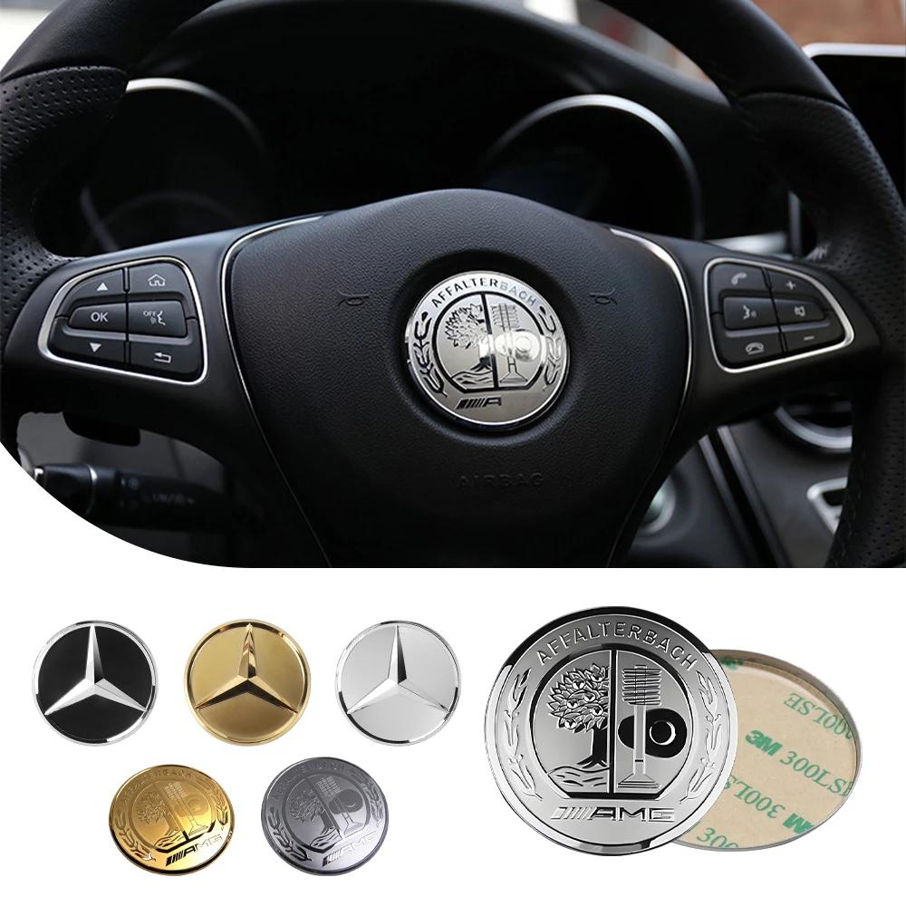 C200 E300 Hot 2026 52mm 57mm ABS Car Steering Wheel Logo Star Emblem Styling Accessories for Mercedes Benz AMG W220 W204 W202 W1