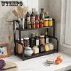 Kitchen Storage Rack Multi Function Adjustable Kitchenware Organizer Tableware Storage Stainless Steel Seasoning Shelf