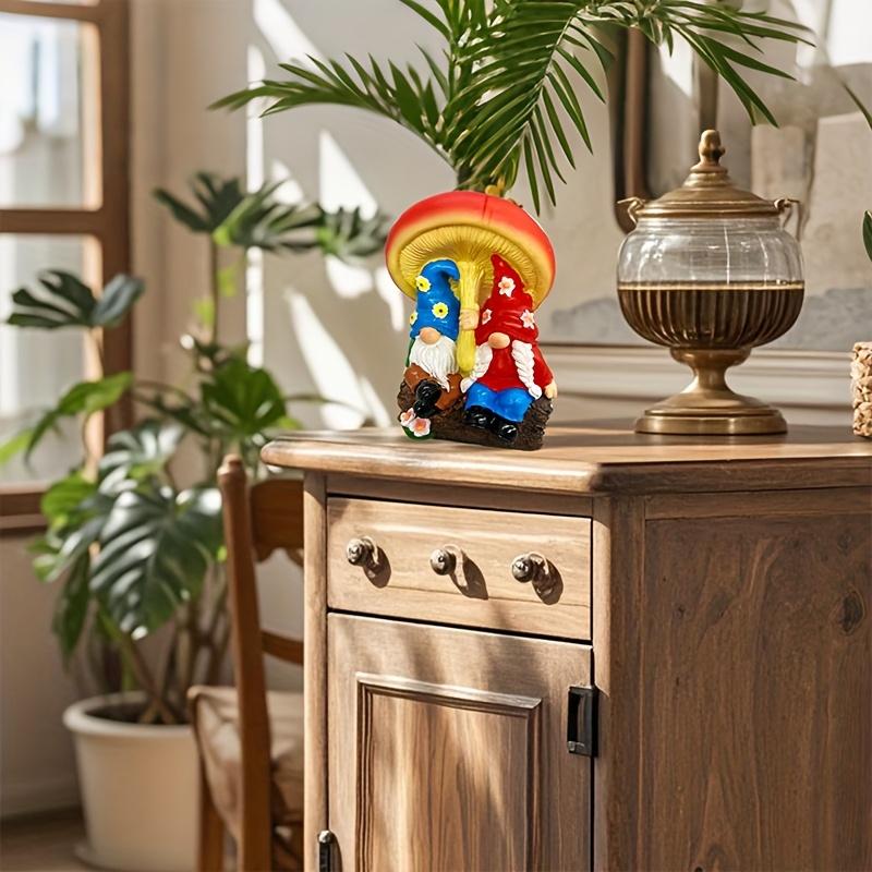 Очаровательная статуэтка гнома-гриба - Смола, Идеально подходит для декора сада и дома, Идеально подходит для Рождества, Хэллоуина, Дня благодарения, Дня святого Валентина