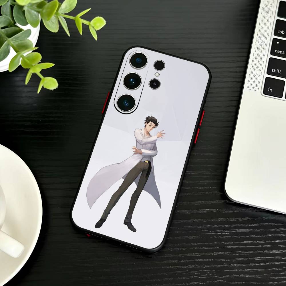 Чехол для телефона T-Rintaro Okabe STEINS DATE Для Samsung S26,S25,S24,S23,S22,S21,S20,Plus,Fe,Lite,Другие Черный Чехол