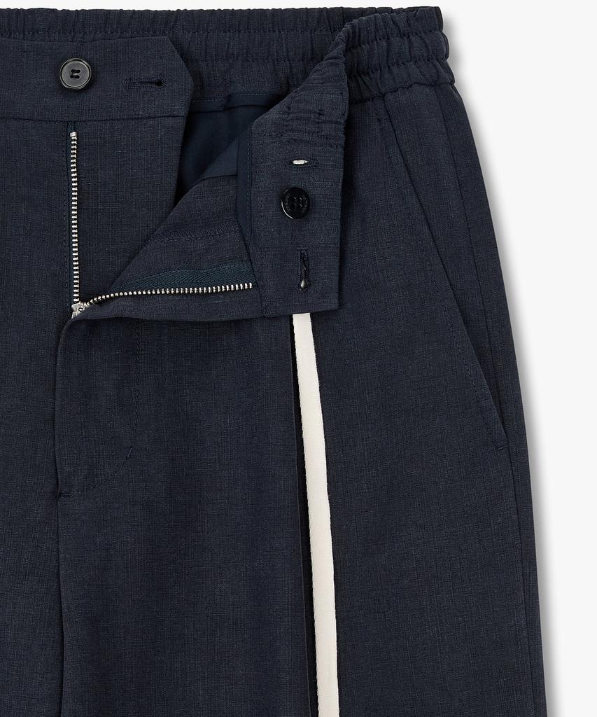 STUDIO TOMBOY [Men] Hidden Elastic Waist Formal Slacks_Navy 9156231184