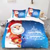 Christmas Style Digital Printed Duvet Kit - Polyester - Bedroom Decor -1 Bed Cover +2 Pillowcases (no Pillow Core)